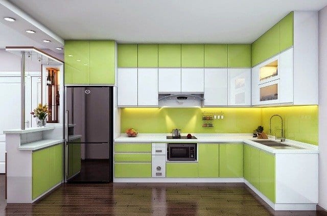 Tủ bếp acrylic giá rẻ