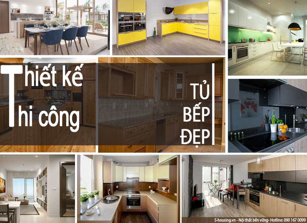thiết kế thi công tủ bếp