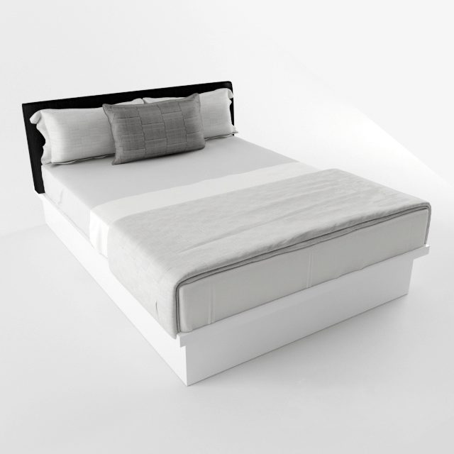 Giường ngủ MFC sơn trắng