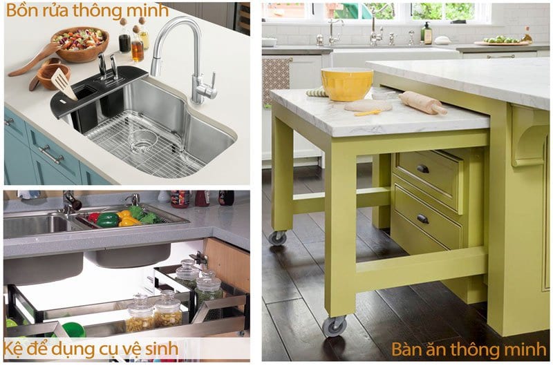 thiết kế phòng bếp đẹp 2018
