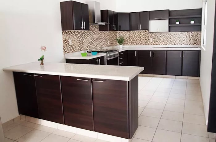 Làm tủ bếp đẹp bằng gỗ