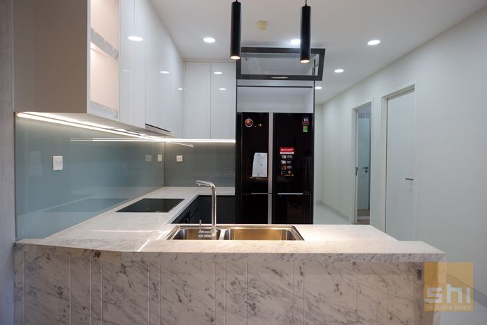 Mẫu tủ bếp đơn giản đẹp kiểu chữ U