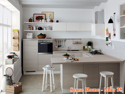 tủ bếp gỗ đẹp hiện đại thông minh