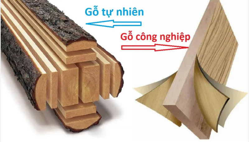 So sánh tủ bếp gỗ công nghiệp với tủ bếp gỗ tự nhiênv