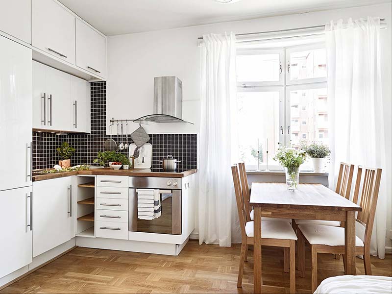Phong cách thiết kế nội thất hiện đại phù hợp với nhà bếp nhỏ
