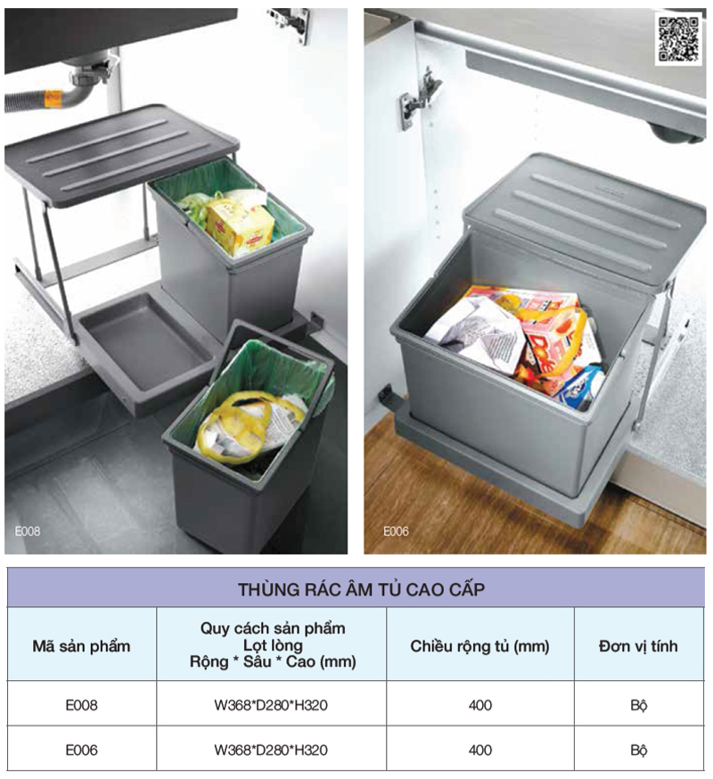 Mẫu thùng rác dành riêng cho tủ nhà bếp - Hình 04