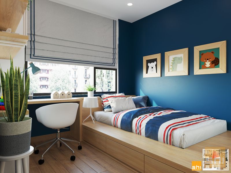 Thiết kế nội thất chung cư với nhiều màu sắc