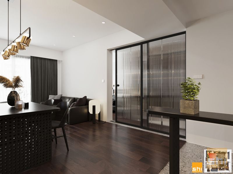 Thiết kế nội thất chung cư với chất liệu kính
