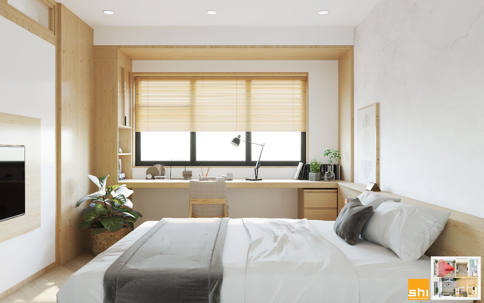 Ánh sáng tự nhiên trong thiết kế nội thất căn hộ 3 phòng ngủ