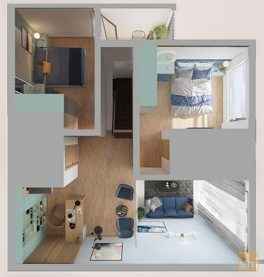 Thiết Kế Nội Thất Chung Cư Duplex 01