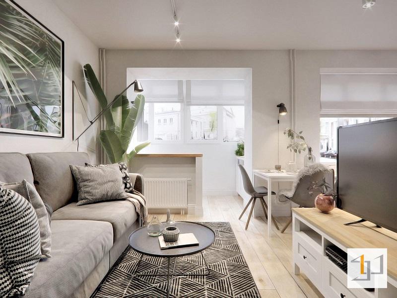 Thiết kế nội thất chung cư 40m2 phong cách Tropical