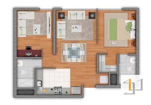 thiết kế nội thất chung cư 55m2 - 02 Mẫu thiết kế nội thất chung cư 55m2 2