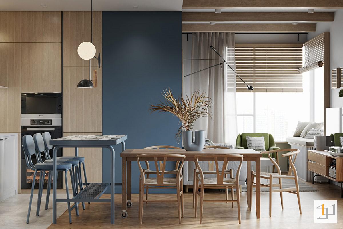 Gợi ý thiết kế nội thất chung cư 55m2 cho đôi vợ chồng trẻ