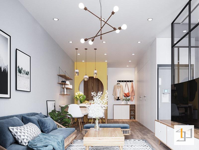 Thiết Kế Nội Thất Chung Cư Nhỏ 40m2 - 06 Thiết kế nội thất chung cư 40m2 với đường nét dịu dàng