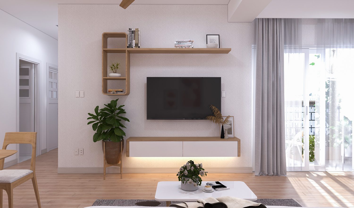 Thiết Kế Nội Thất Căn Hộ Hiện Đại - 05 Ánh sáng tự nhiên trong thiết kế nội thất căn hộ hiện đại