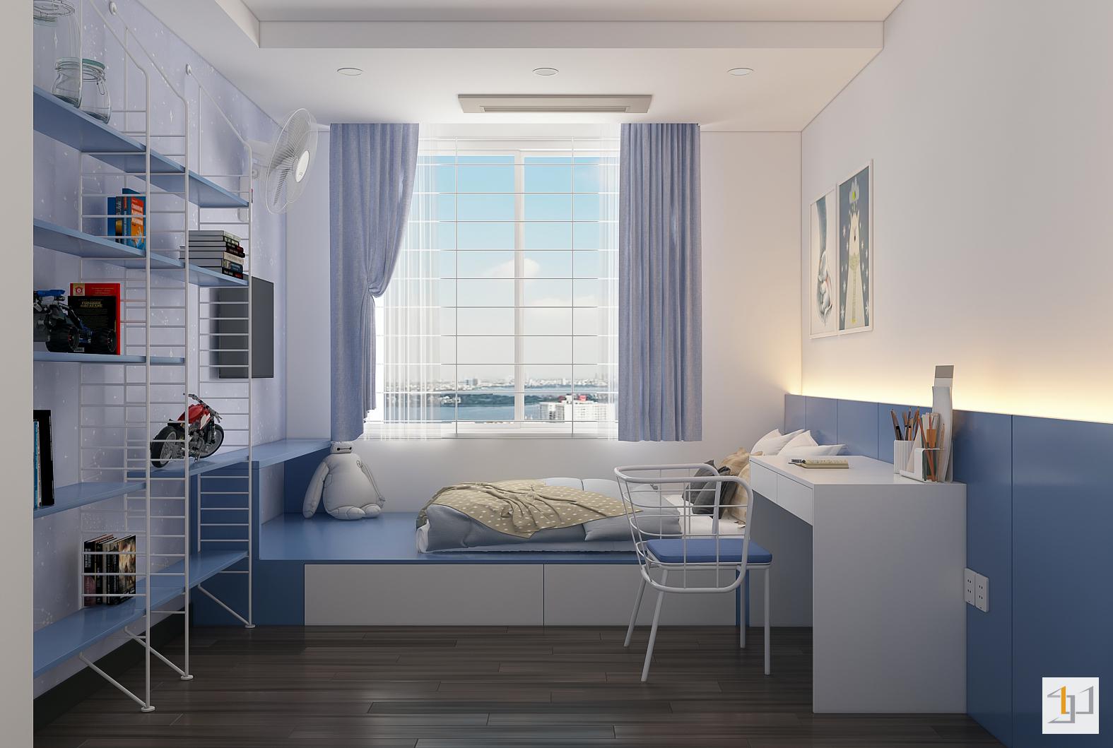 Thiết Kế Nội Thất Căn Hộ 105m2 - 07 Phòng ngủ cho bé trong thiết kế nội thất căn hộ 105m2
