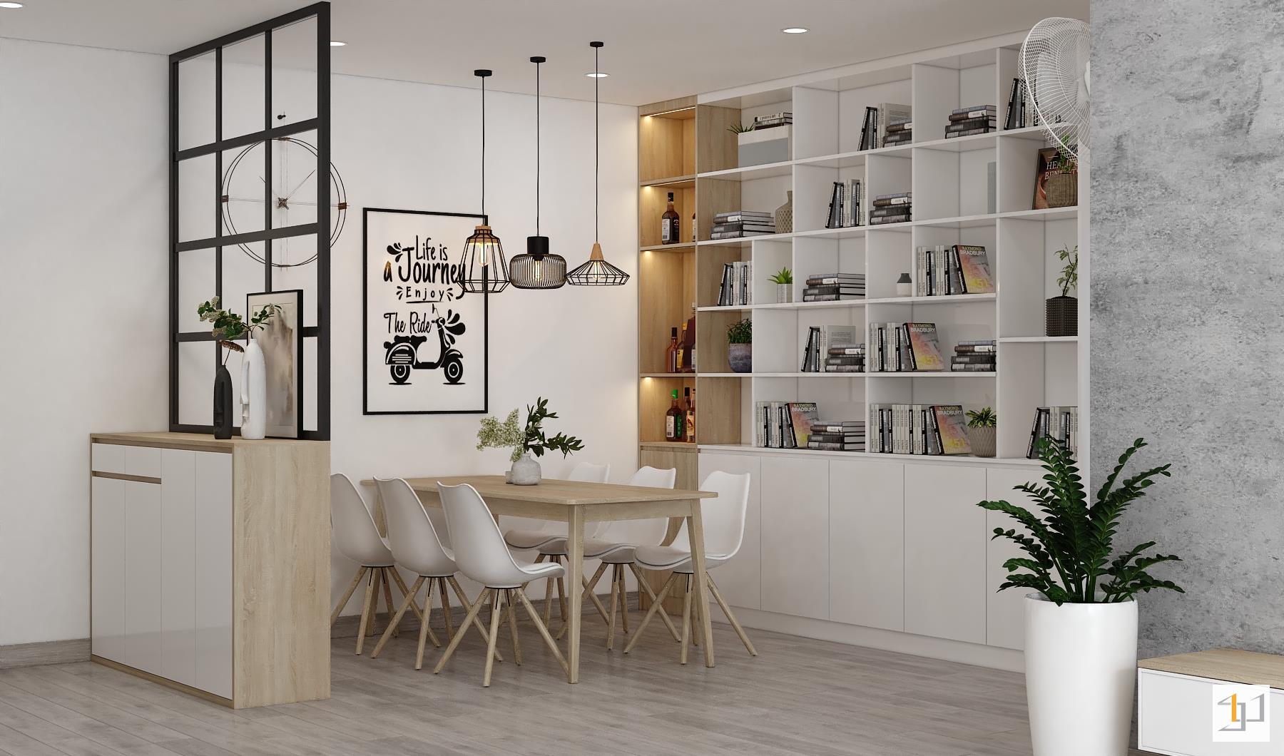 thiết kế nội thất chung cư đơn giản - 11 Thiết kế nội thất chung cư cho phòng ăn