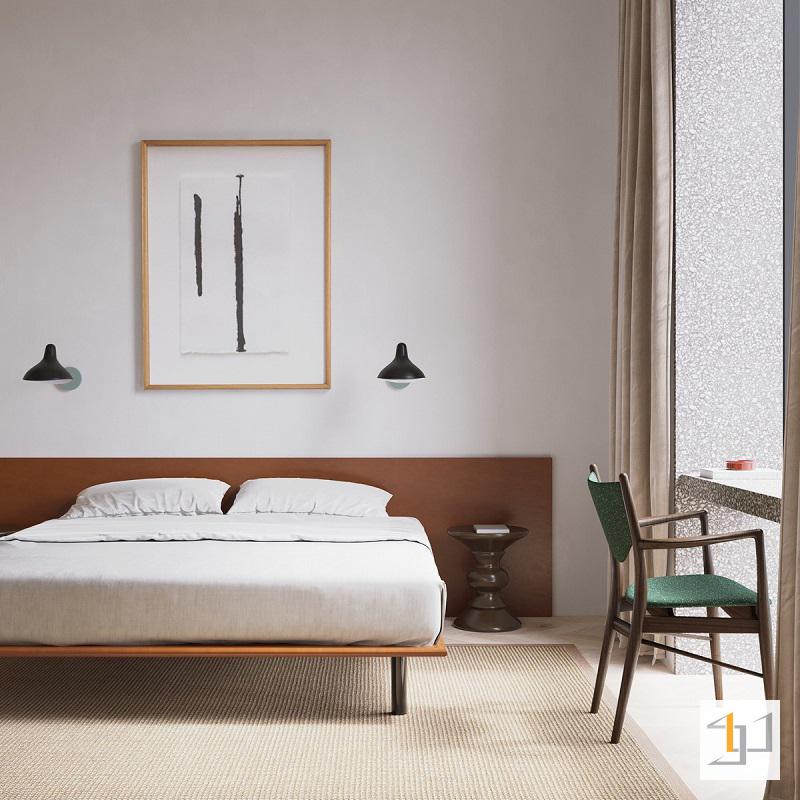 Giường ngủ phong cách mid century