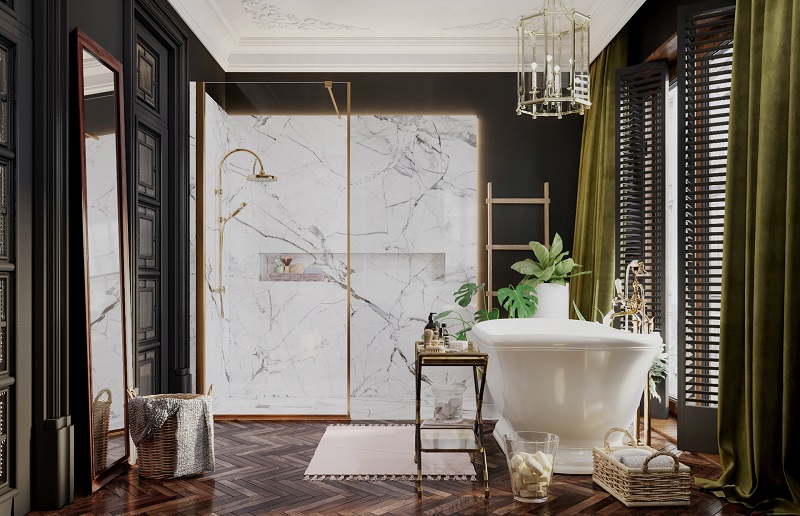 Thiết kế tắm đẹp cho biệt thự phong cách Indochine