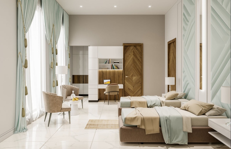 Phòng ngủ kết hợp làm việc