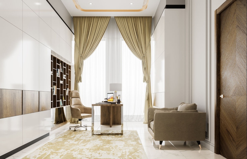 Phòng làm việc - đọc sách của gia chủ