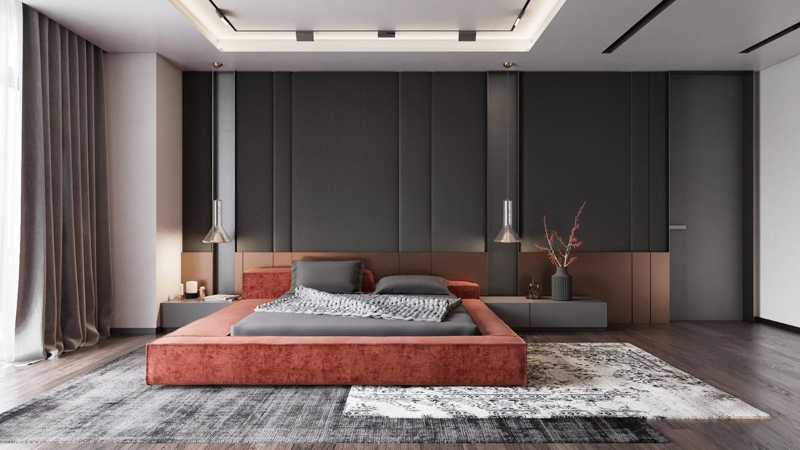 Bố trí thảm trải sàn trong phòng ngủ