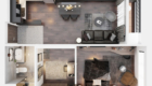 Bản vẽ căn hộ Vinhomes Grand Park 1PN Modern
