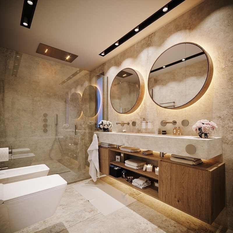 Phòng tắm đẹp cho biệt thự tiện nghi và hiện đại