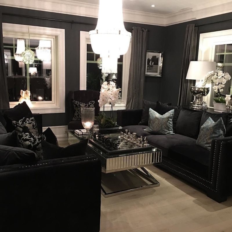 Trang trí nội thất biệt thự với sofa bọc nhung