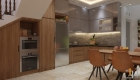 Thiết kế tủ bếp chữ L cho nhà phố