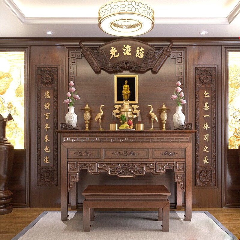 Mẫu phòng thờ được nhiều gia đình truyền thống Việt ưa chuộng