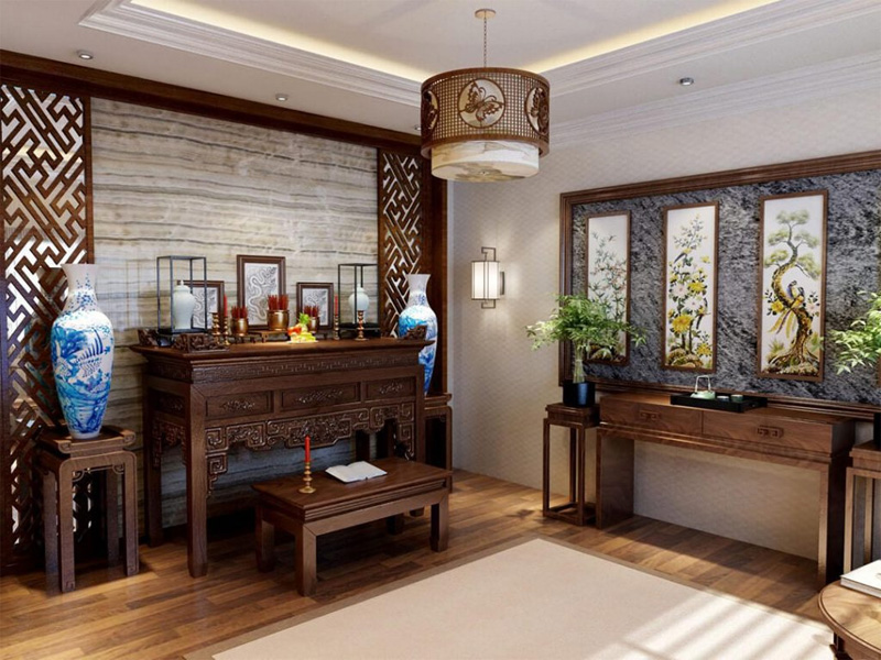 Từng món đồ nội thất đều được điêu khắc tỉ mỉ