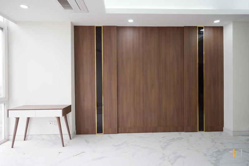 Thi công hoàn thiện nội thất phòng khách căn hộ 3PN Imperia An Phú