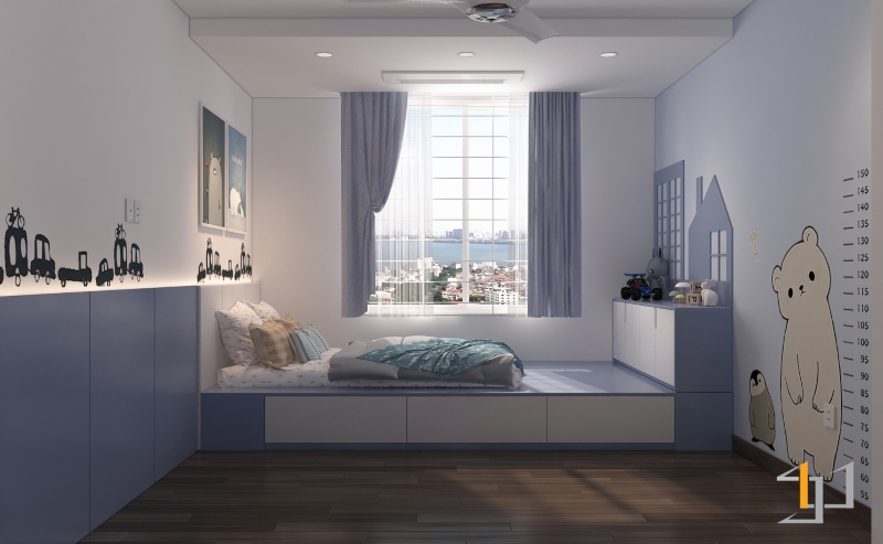 Thiết kế nội thất phòng ngủ con trai đẹp