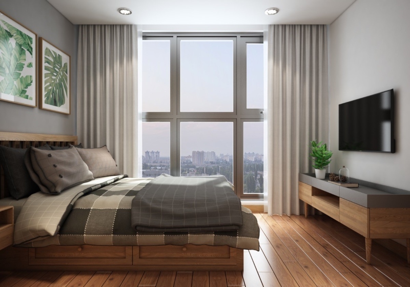 Bố trí giường kết hợp ngăn kéo chứa đồ tiện lợi