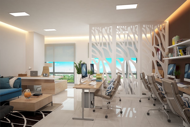 Thiết kế vách ngăn ước lệ giúp văn phòng nhận ánh sáng tự nhiên tốt hơn