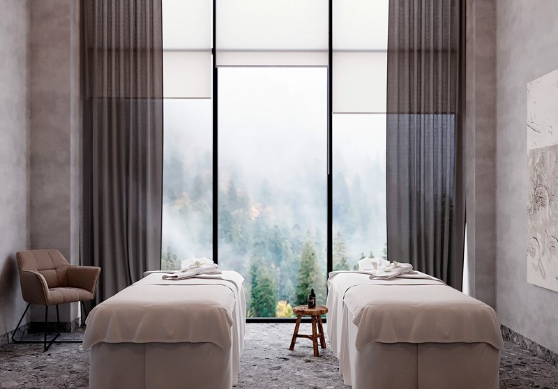 Phòng massage trong thiết kế nội thất spa resort