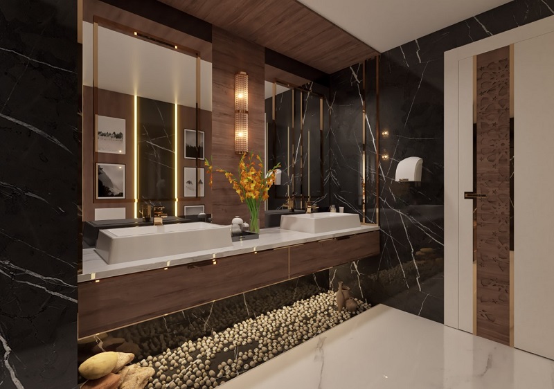 Thiết kế tủ lavabo sang trọng cho nội thất spa