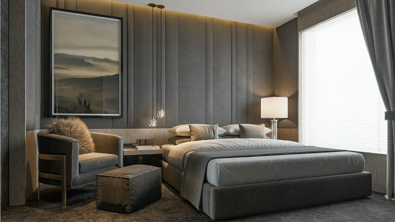 Thiết kế nội thất phòng ngủ phong cách luxury
