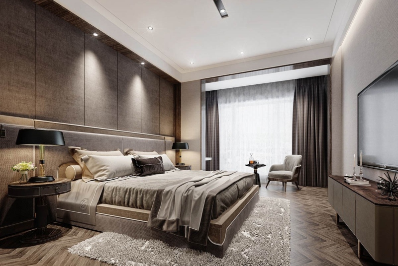 Thiết kế nội thất phong cách luxury cho phòng ngủ