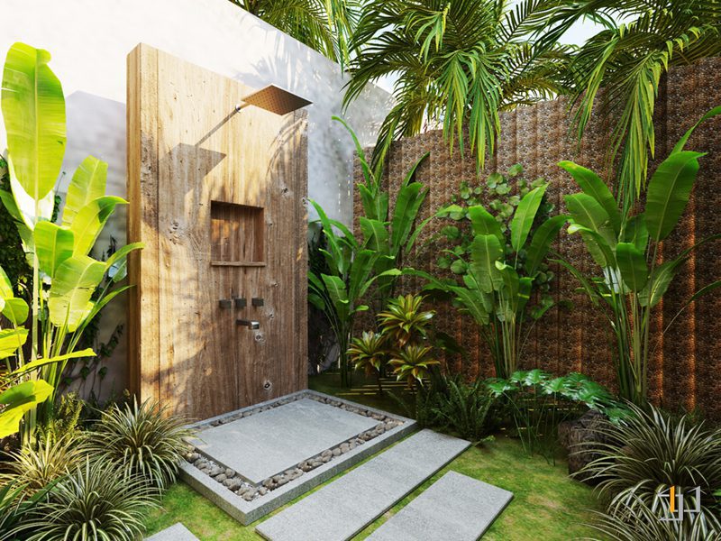 Thiết kế Outdoor Bathroom phong cách Tropical