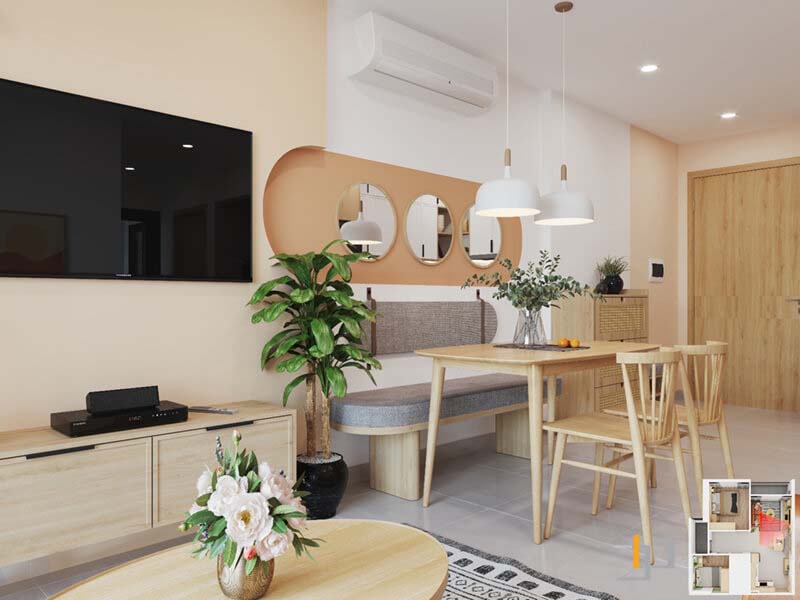 Căn hộ Vinhomes Grand Park 2PN Japandi 2