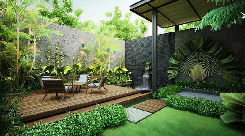 Phòng khách sát vườn