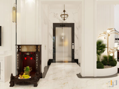 Lối vào cầu thang của biệt thự