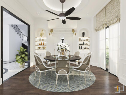 Thiết kế nội thất phòng ăn biệt thự