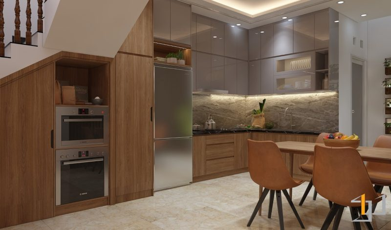 Dự án thiết kế và thi công tủ bếp nhà phố do S-housing thực hiện