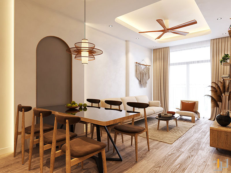 Trang trí nội thất bàn ăn cỡ lớn cho phòng bếp