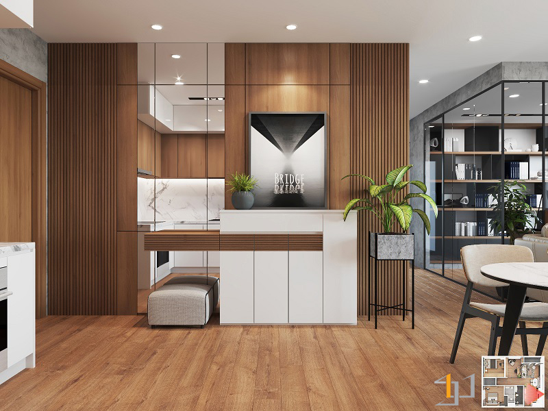 Yếu tố thiên nhiên được thêm thắt khéo léo trong không gian hiện đại