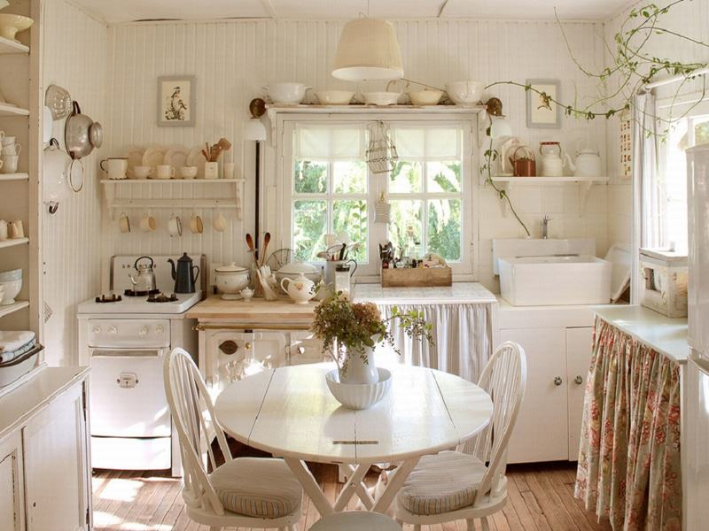Nội thất phong cách Shabby Chic tông màu trầm