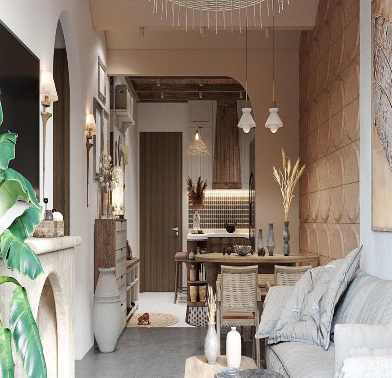 Nội thất phong cách Rustic mộc mạc